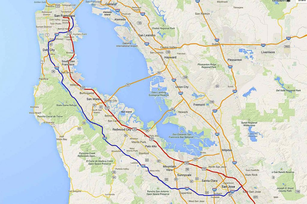 California Highway 101 La To San Francisco Road Trip Highway 101 California Map 1024x683 