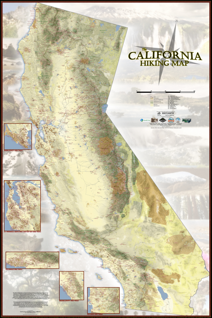 California Hiking Map - Southern California Trail Maps