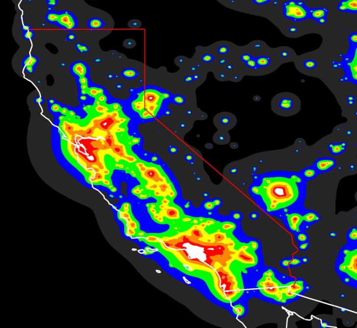 Dark Sky Map California