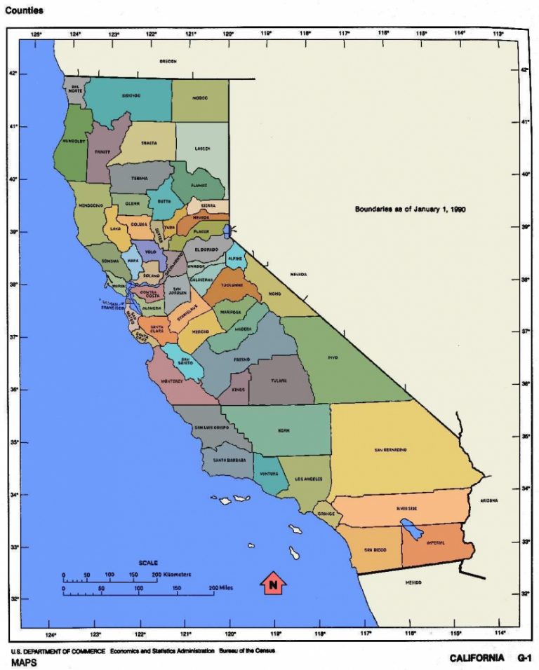 map of california cities
