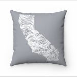 California Map Living Room Decor Map Pillow Throw Pillow | Etsy   California Map Pillow