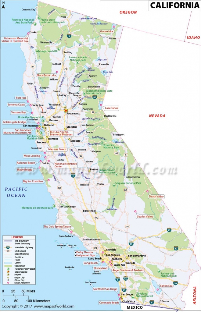 California Map | Map Of Ca, Us | Information And Facts Of California - Map Of California Usa