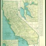California Map Of California Wall Art Decor Vintage Old 1940S | Etsy   California Map Wall Art