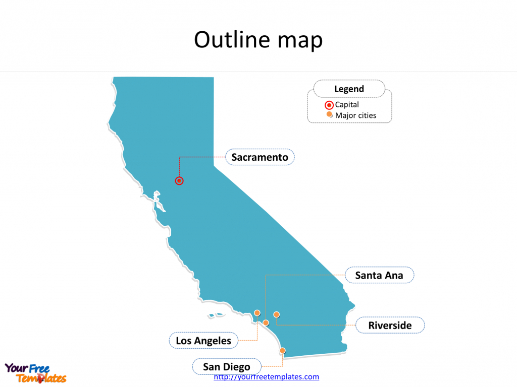 California Map Powerpoint Templates - Free Powerpoint Templates - Free Editable Map Of California Counties