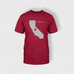 California Map T Shirt (Red)   Mairie De Combleux   California Map T Shirt