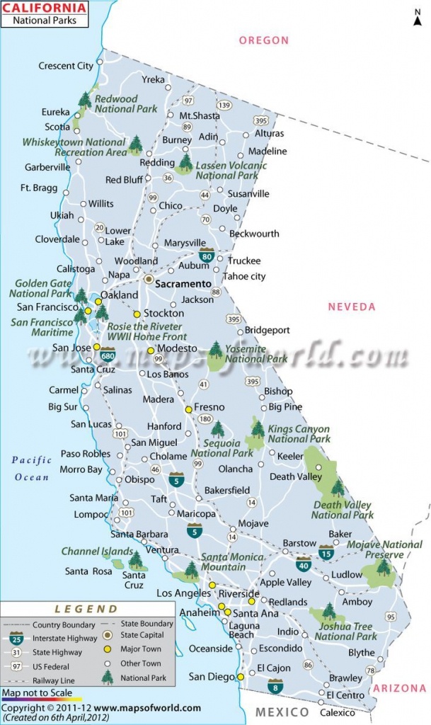 California National Parks Map | Travel In 2019 | California National - California State Parks Map