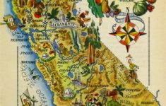California Pictorial Map, 1946 - Antique Map Of California