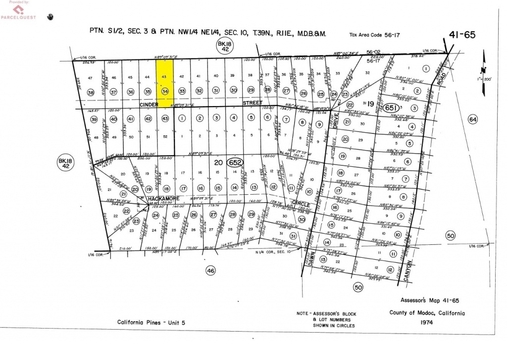 California Pines Lot In Modoc, Ca : Land For Saleowner : Alturas - California Pines Parcel Map