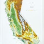 California Raised Relief Map   The Map Shop   California Raised Relief Map