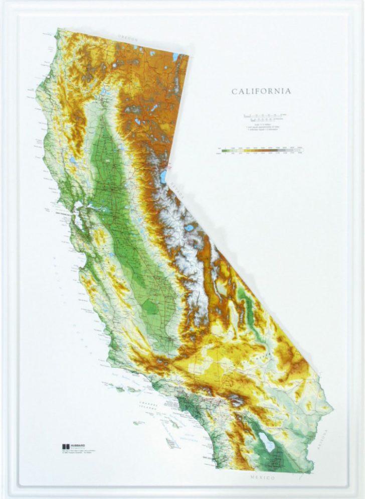 California Raised Relief Map