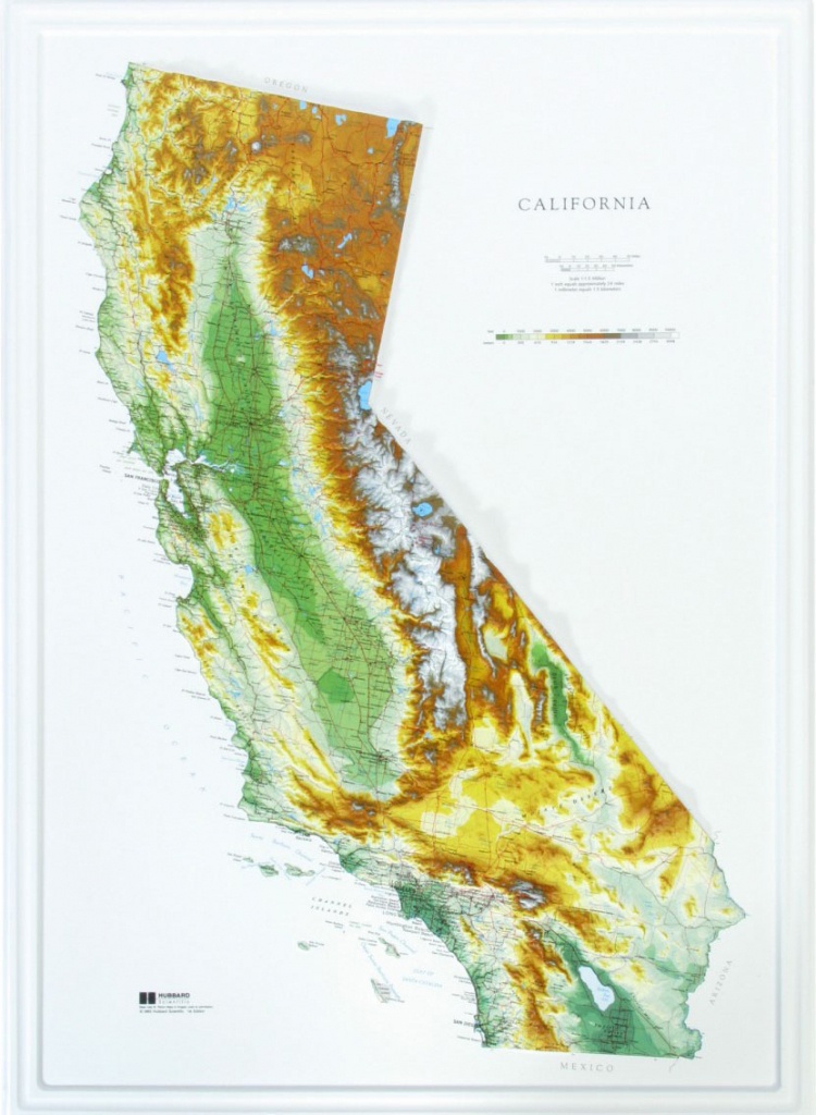 California Raised Relief Map - The Map Shop - California Raised Relief Map