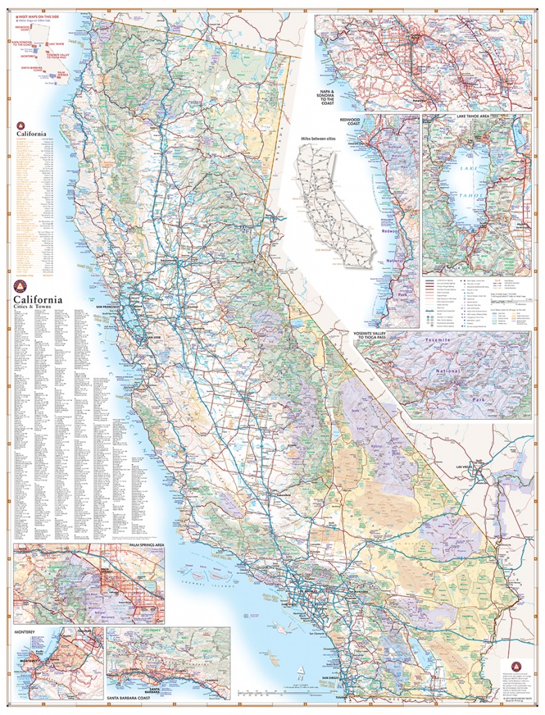 California Road Map — Benchmark Maps - Road Map From California To Texas