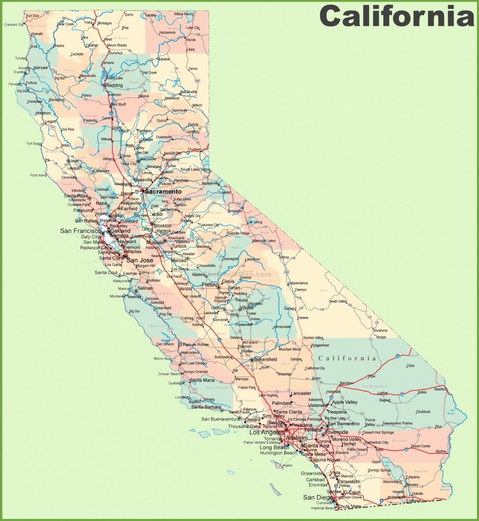 California Road Map - California Road Conditions Map