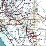 California Road Signs And Sights Gallery: Section Of 1936 Official   Central California Road Map