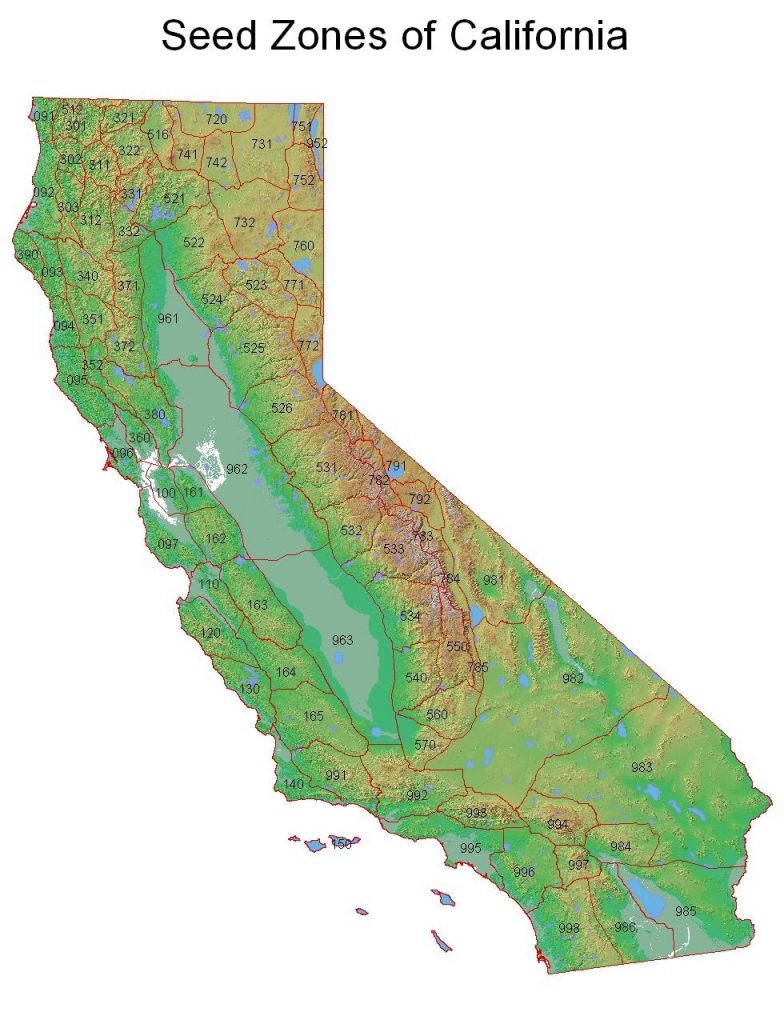 California Seed Zone Map - California Zone Map | Printable Maps