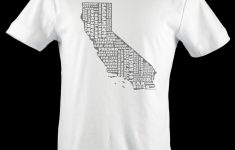 California Shirt Map Art | California Typography Map T-Shirt - California Map Shirt