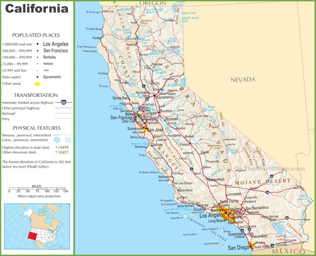 California State Highway Map And Travel Information | Download Free ...