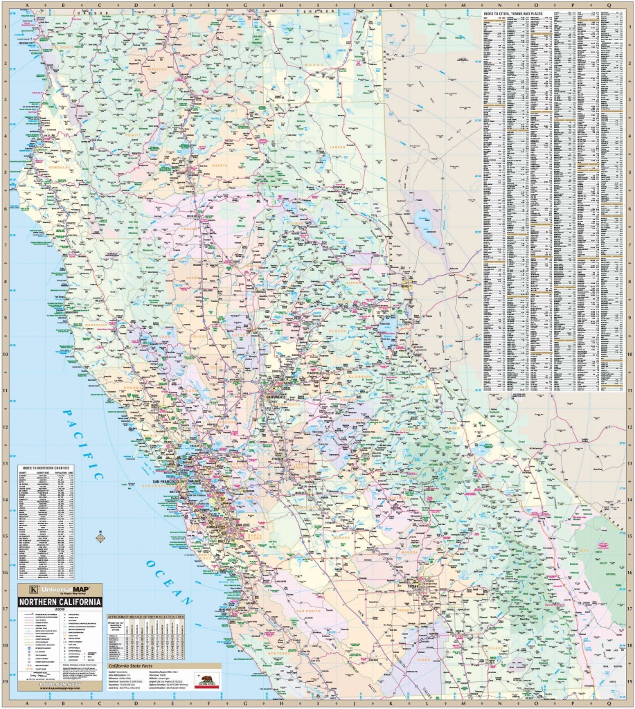 California State North Wall Map – Kappa Map Group - Northern California Wall Map