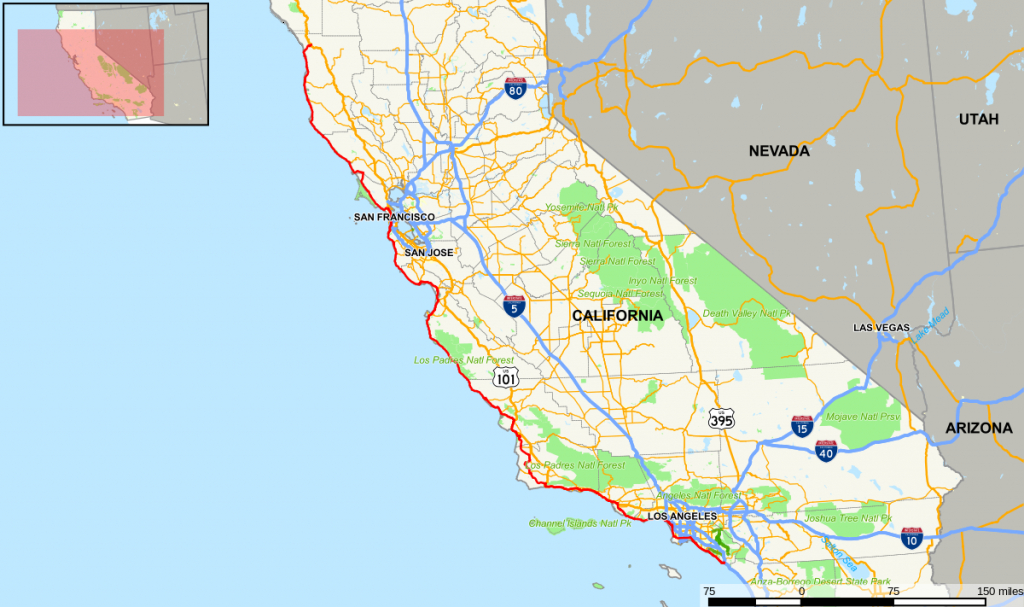 California State Route 1 - Wikipedia - California Coast Drive Map