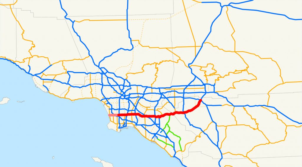 California State Route 91 Wikipedia Fast Track Map California 1024x569 