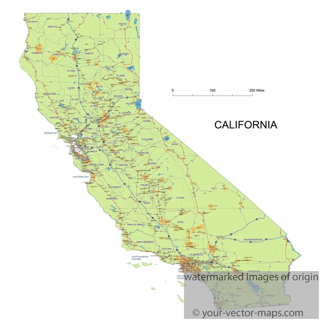 California State Route Network. Arkansas Highways Map. Cities Of - Free State Map California