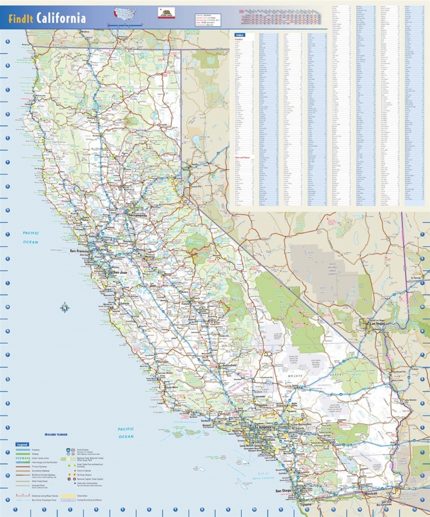 California State Wall Mapglobe Turner 20 X 24 - Laminated California Wall Map