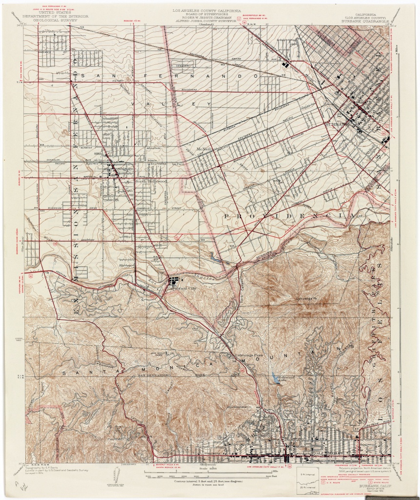 California Topographic Maps - Perry-Castañeda Map Collection - Ut - Van Nuys California Map