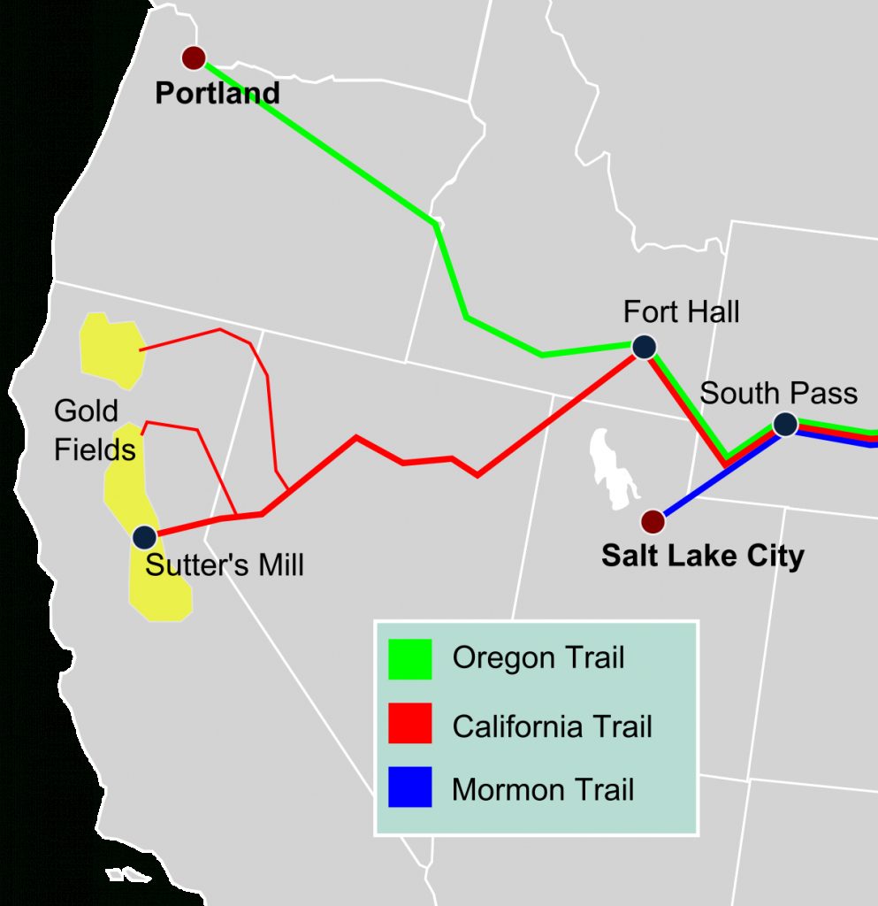 California Trail - Wikipedia - Fast Track Map California  Printable Maps