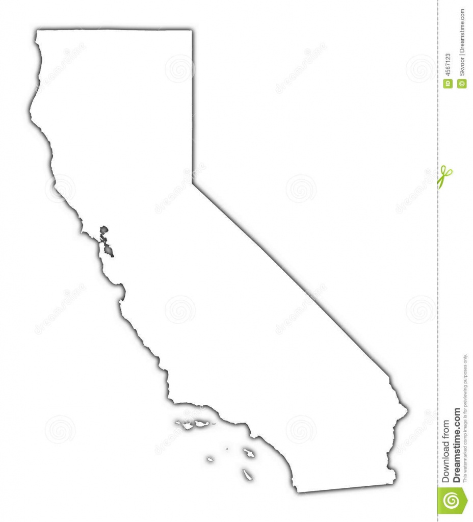 California (Usa) Outline Map Stock Illustration - Illustration Of - California Outline Map Printable