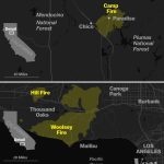 California Wildfires 2018: Camp And Woolsey Fires Are Rapidly   Map Of Southern California Fires Today