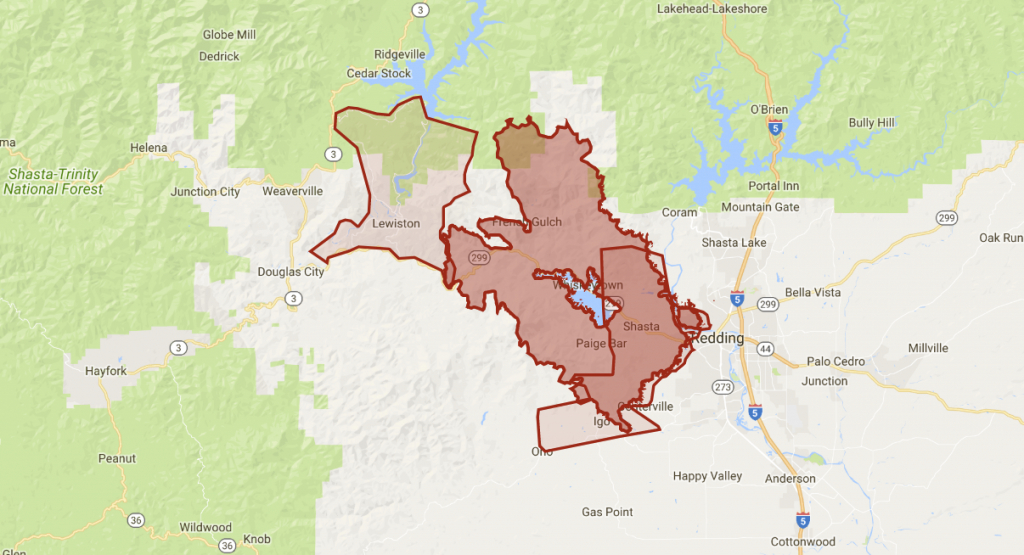 California Wildfires: Carr Fire | Worldaware - Redding California Fire Map