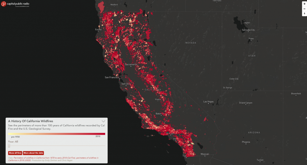 California&amp;#039;s Wildfire History – In One Map | Watts Up With That? - California Department Of Forestry And Fire Protection Map