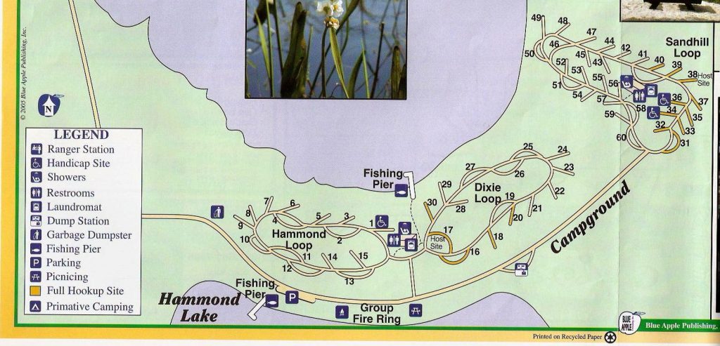 Campground Map Lake Louisa State Park Cleremont Florida Florida 