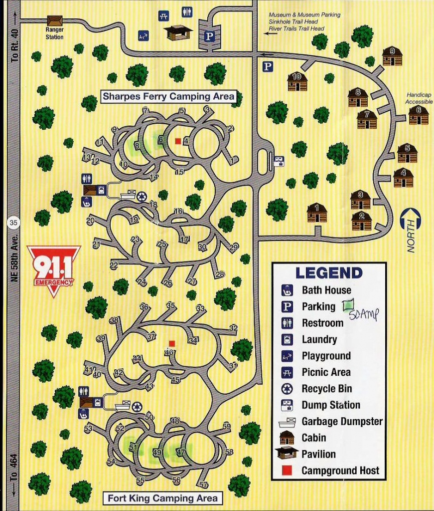 Campground Map - Silver River State Park - Ocala - Florida - Florida State Parks Camping Map