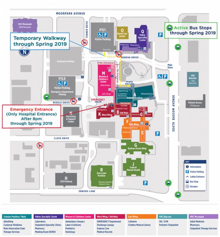 Campus Map Directory | Santa Clara Valley Medical Center - Kaiser ...