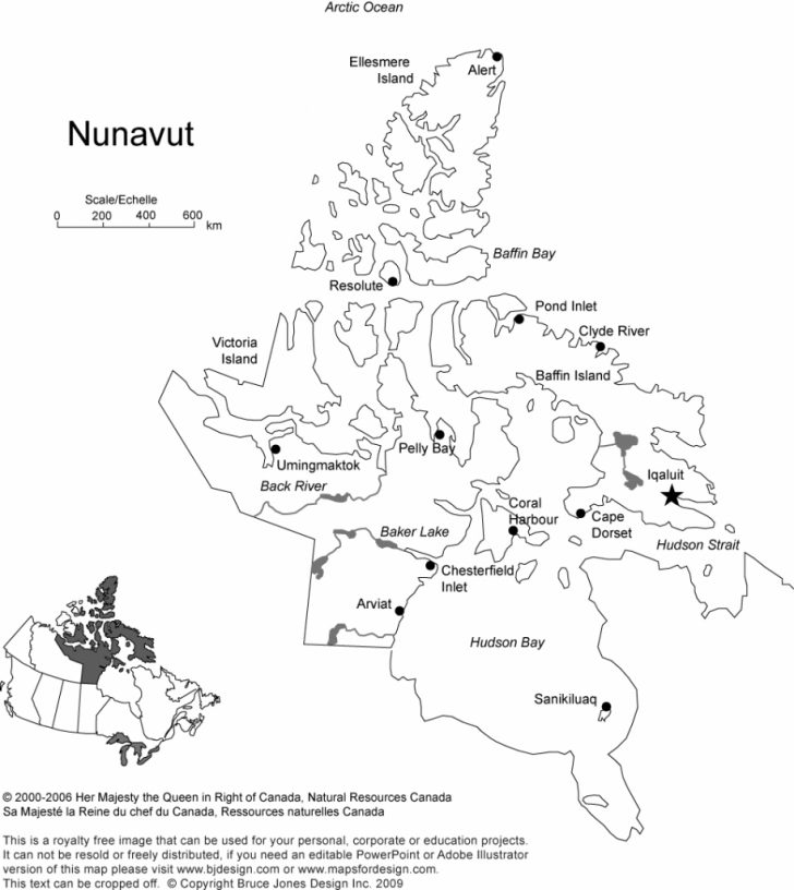 Free Printable Map Of Canada For Kids