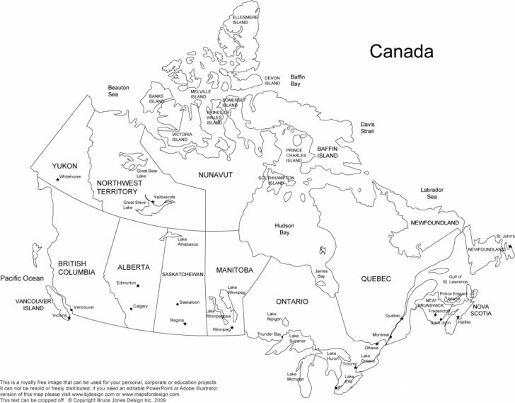 Printable Map Of Canada Pdf
