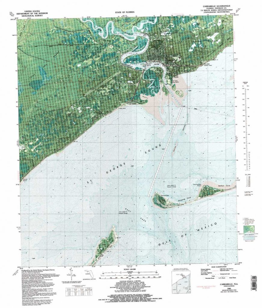Carrabelle Topographic Map, Fl Usgs Topo Quad 29084G6 Carrabelle
