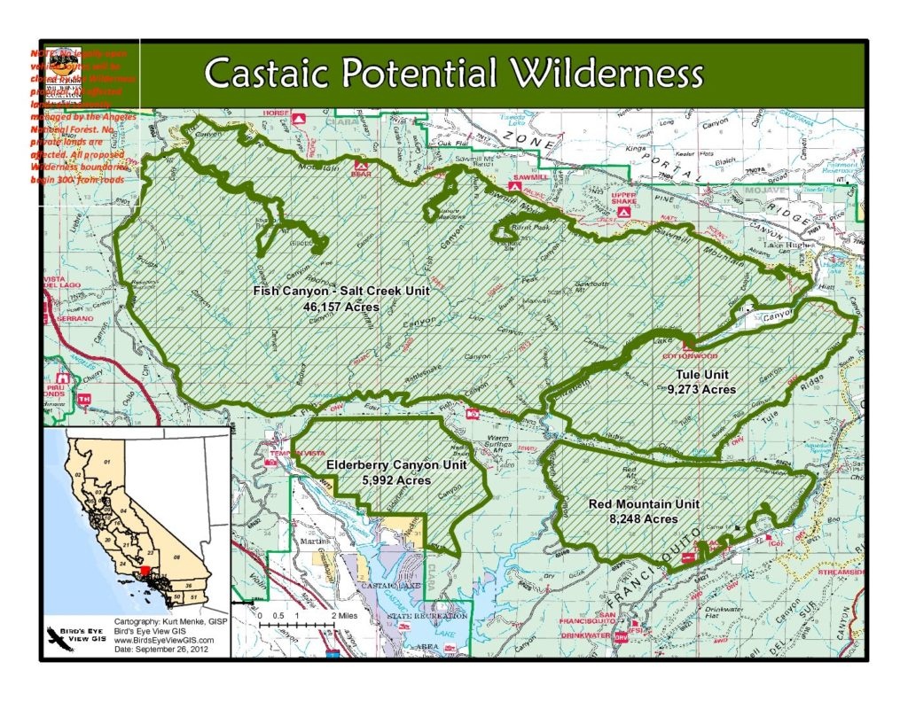 Catching Up On The Proposed Castaic Wilderness – California - California Wilderness Map