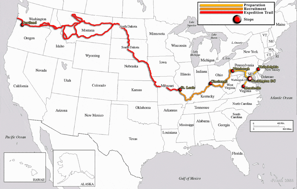 Cave Reading: Illustrations For Lewis And Clark - Lewis And Clark Printable Map