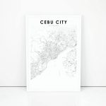 Cebu City Map Print Philippines Map Art Poster City Street | Etsy   Cebu City Map Printable