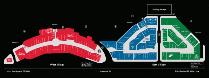 Center Map For Desert Hills Premium Outlets® - A Shopping Center In ...