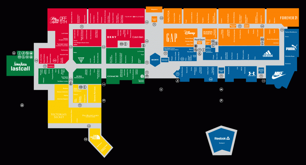 Center Map For Orlando International Premium Outlets® - A Shopping - Map Of Orlando Florida International Drive