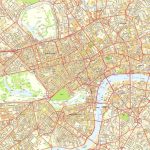 Central London Offline Sreet Map, Including Westminter, The City   London Street Map Printable