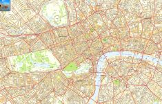 Central London Offline Sreet Map, Including Westminter, The City - London Street Map Printable