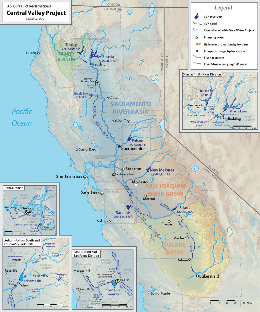 Central Valley Project - Wikipedia - California Valley Map
