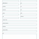 Character Basic Profile Worksheet. A Free, Downloadable, Printable   Free Printable Character Map