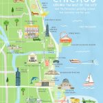 Chicago Illustration. Australian Traveller   Livi Gosling   Chicago Tourist Map Printable