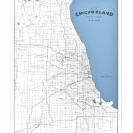 Chicagoland   A Map Of Chicago And Its Suburbs 18" X 24" Screen Print   Printable Map Of Chicago Suburbs