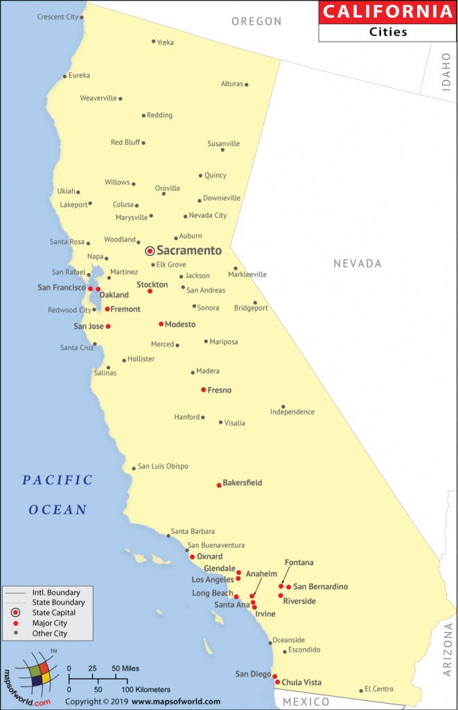 Cities In California, California Cities Map - San Francisco California Map